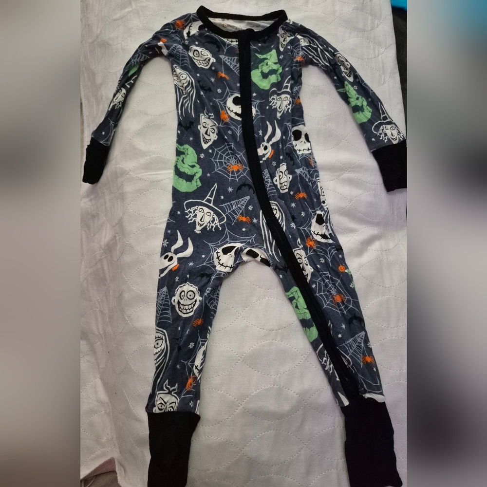 Little Sleepies Spooky Black and Green Footie